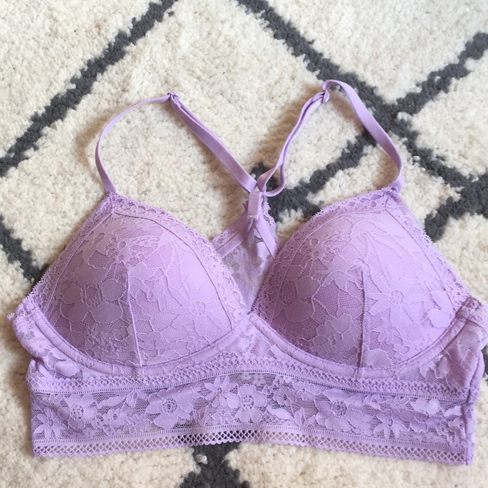 Purple, lightly lined bralette from VS